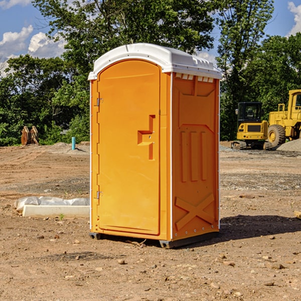 how often are the portable restrooms cleaned and serviced during a rental period in Howland